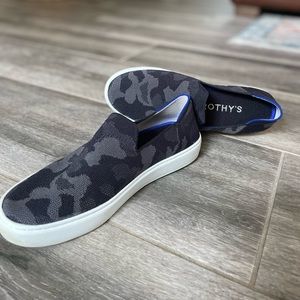 Rothy's: Slip On Sneaker in Black Camo